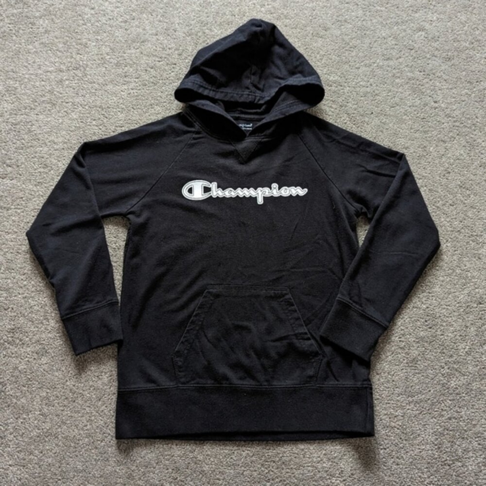 Champion black sweatshirt hoodie kids size medium